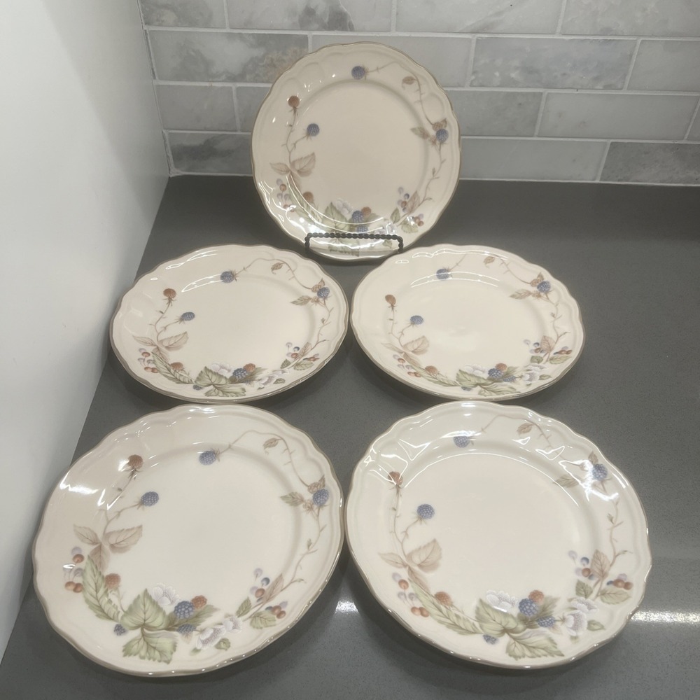 Vintage 5 EPOCH SUMMER HILL E530 SALAD PLATES 7 5/8" Korea Excellent